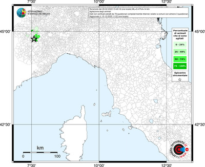 Mappa territorio comunale con almeno 3 questionari