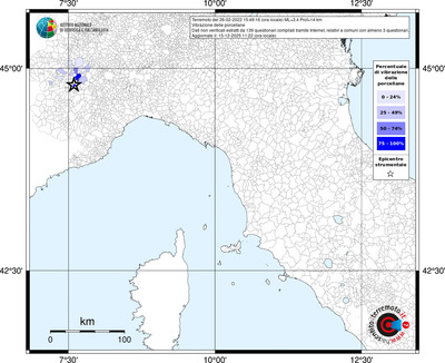 Mappa territorio comunale con almeno 3 questionari