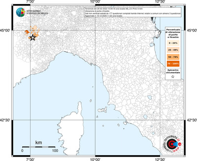 Mappa territorio comunale con almeno 3 questionari