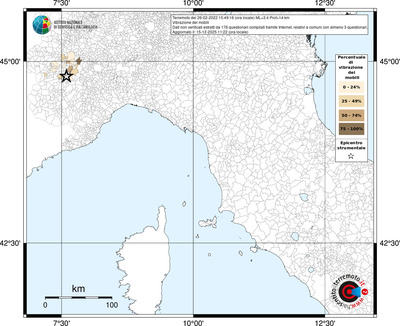 Mappa territorio comunale con almeno 3 questionari
