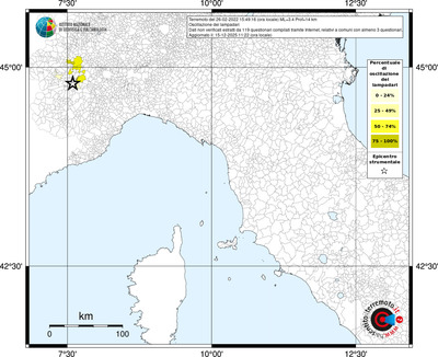 Mappa territorio comunale con almeno 3 questionari