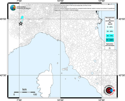 Mappa territorio comunale con almeno 3 questionari