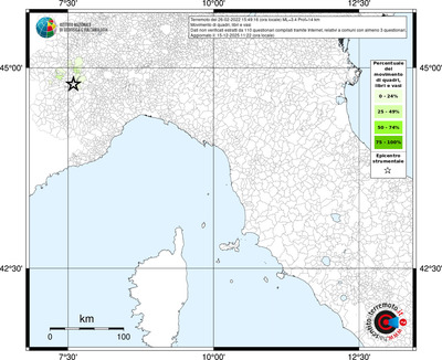 Mappa territorio comunale con almeno 3 questionari