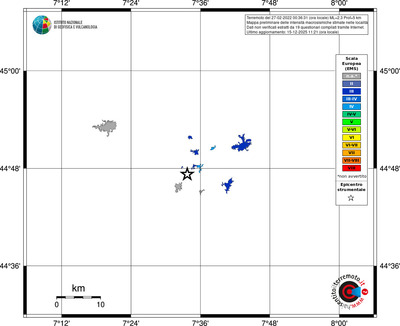 Mappa EMS - territori località