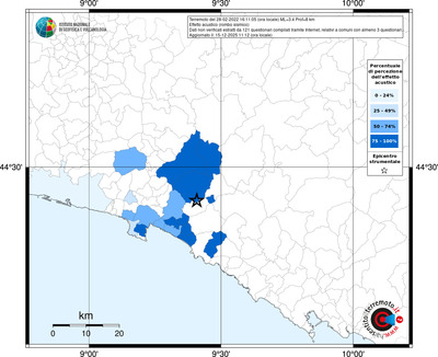 Mappa territorio comunale con almeno 3 questionari