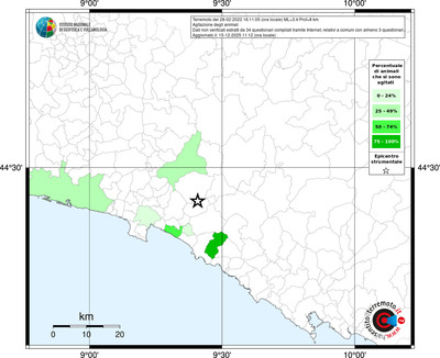 Mappa territorio comunale con almeno 3 questionari