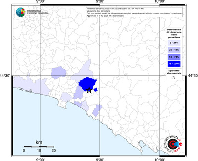 Mappa territorio comunale con almeno 3 questionari