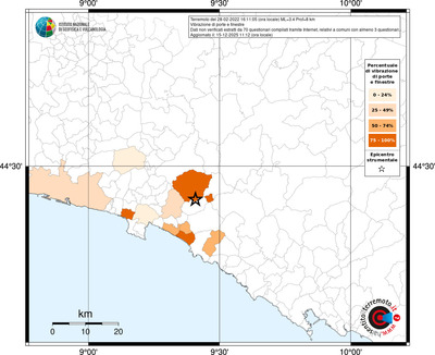 Mappa territorio comunale con almeno 3 questionari