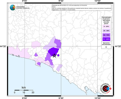 Mappa territorio comunale con almeno 3 questionari