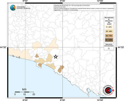 Mappa territorio comunale con almeno 3 questionari