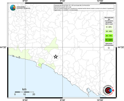 Mappa territorio comunale con almeno 3 questionari