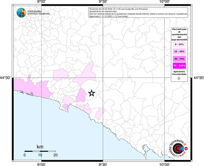 Mappa territorio comunale con almeno 3 questionari