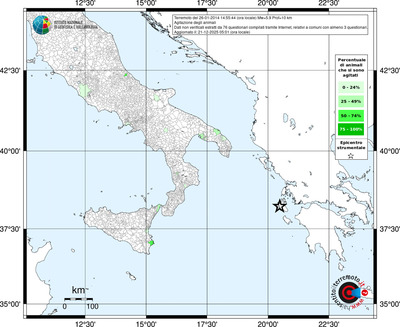 Mappa territorio comunale con almeno 3 questionari
