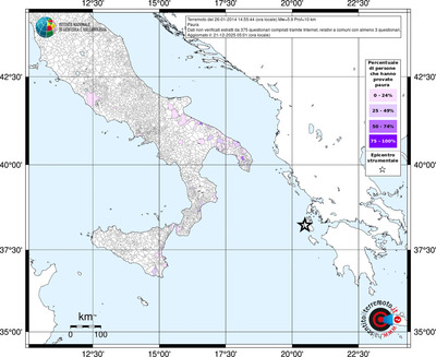 Mappa territorio comunale con almeno 3 questionari