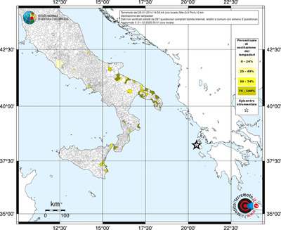 Mappa territorio comunale con almeno 3 questionari