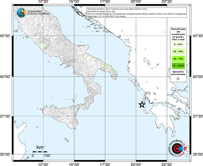 Mappa territorio comunale con almeno 3 questionari