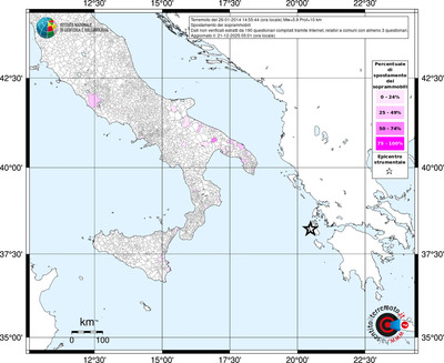 Mappa territorio comunale con almeno 3 questionari