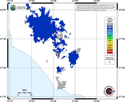 Mappa EMS - territori località