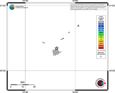 Mappa EMS - territori località