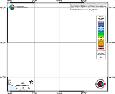 Mappa EMS - territori località