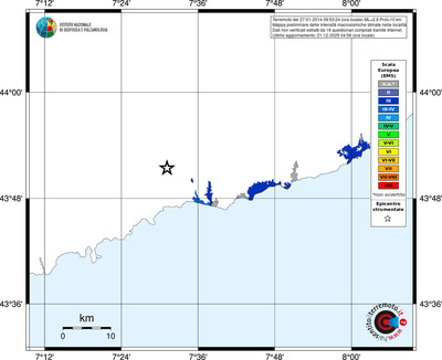 Mappa EMS - territori località