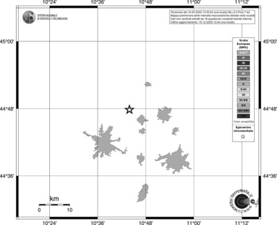 Mappa EMS - territori località