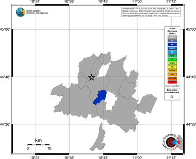 Mappa EMS - territori comuni