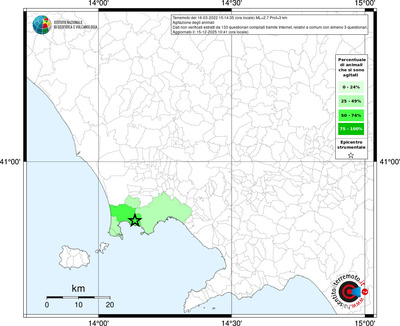 Mappa territorio comunale con almeno 3 questionari