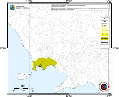 Mappa territorio comunale con almeno 3 questionari