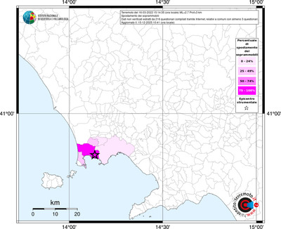Mappa territorio comunale con almeno 3 questionari