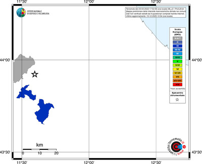 Mappa EMS - territori comuni