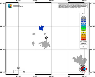 Mappa EMS - territori località