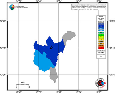 Mappa EMS - territori comuni