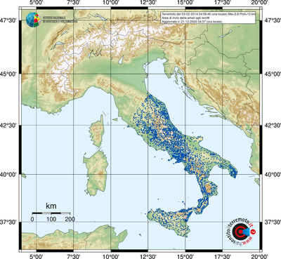 Area di invio delle email agli iscritti