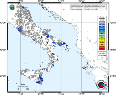 Mappa EMS - territori comuni