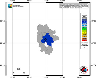 Mappa EMS - territori comuni