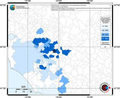 Mappa territorio comunale con almeno 3 questionari