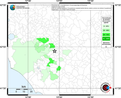 Mappa territorio comunale con almeno 3 questionari