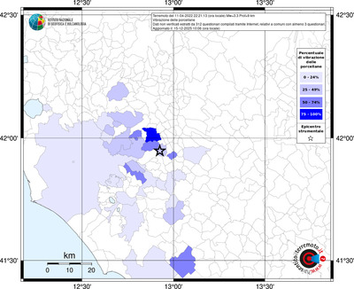 Mappa territorio comunale con almeno 3 questionari