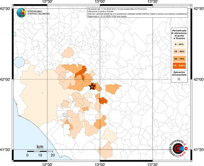 Mappa territorio comunale con almeno 3 questionari
