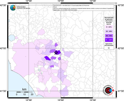 Mappa territorio comunale con almeno 3 questionari