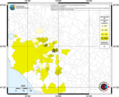 Mappa territorio comunale con almeno 3 questionari