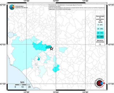 Mappa territorio comunale con almeno 3 questionari