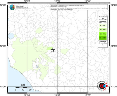 Mappa territorio comunale con almeno 3 questionari
