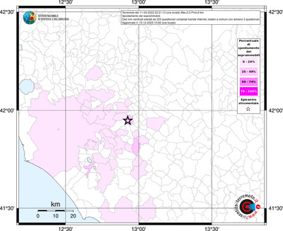 Mappa territorio comunale con almeno 3 questionari