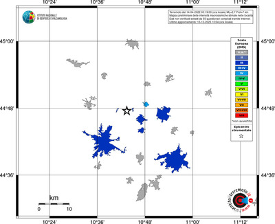Mappa EMS - territori località