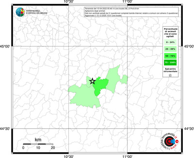 Mappa territorio comunale con almeno 3 questionari