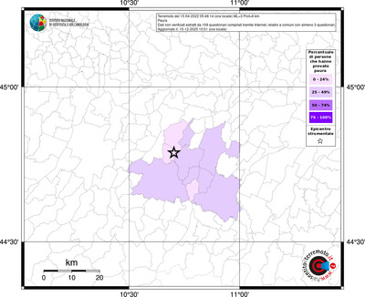Mappa territorio comunale con almeno 3 questionari