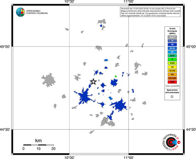 Mappa EMS - territori località