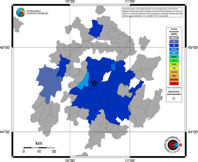 Mappa EMS - territori comuni